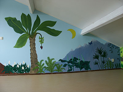 bananeboom en bergen