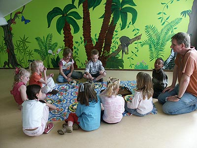 bij Eva's feestje: picknick in de jumgle!