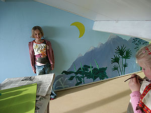 Roos voor Eva's muur