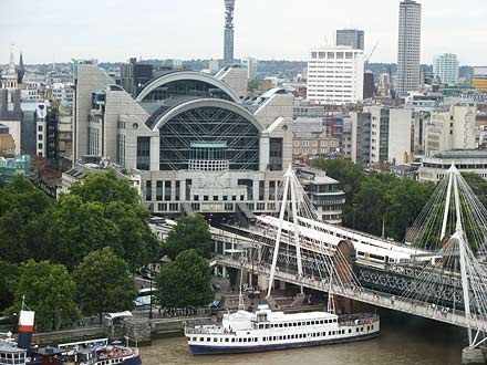 Charing Cross (vanf de London Eye), foto Roos Charing Cross (vanf de London Eye), foto Roos
