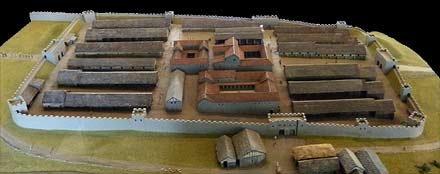 maquette van Housesteads Fort maquette van Housesteads Fort
