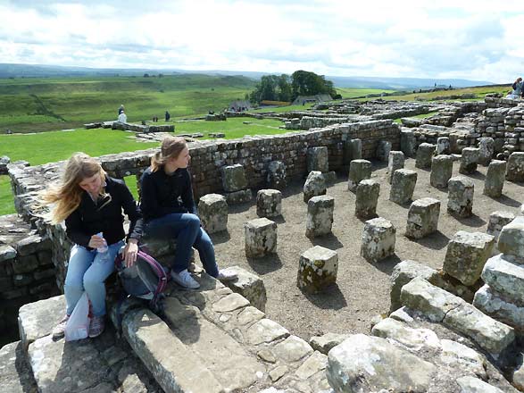 voorraadkamer, muur van Hadrianus bij Housesteads Fort voorraadkamer, muur van Hadrianus bij Housesteads Fort