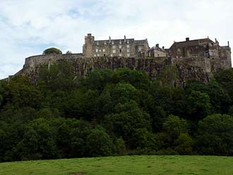 Stirling Castle, lijkt onneembaar vanaf de snelweg, mmar dat valt wel mee Stirling Castle, vanaf de snelweg