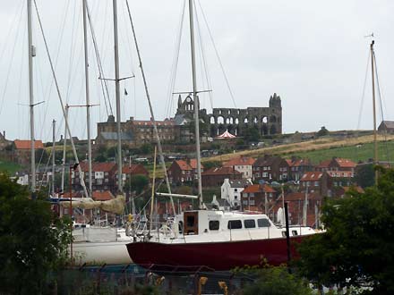 Whitby, vanuit de trein Whitby, vanuit de trein