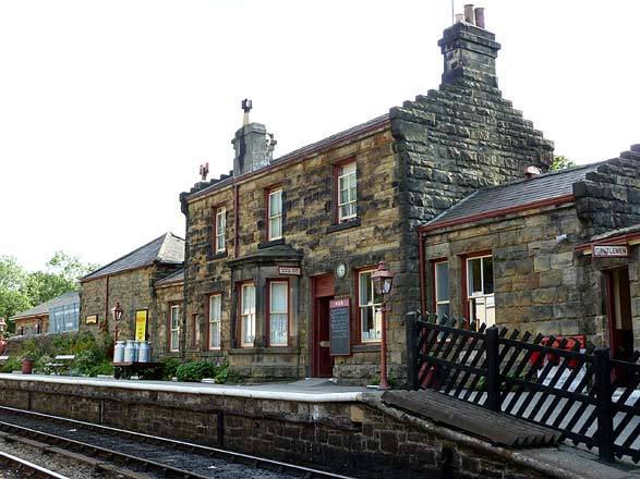 station Goathland - trein terug van Whitby naar Pickering station Goathland - trein terug van Whitby naar Pickering