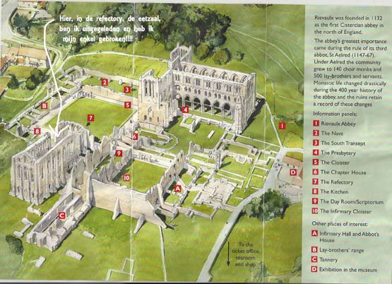 plattegrond Rievaulx Abbey plattegrond Rievaulx Abbey