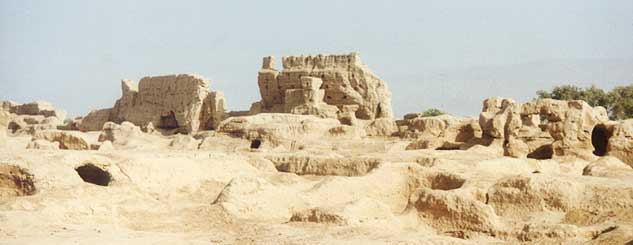 ruines van gaochang, grote stad aan de zijderoute