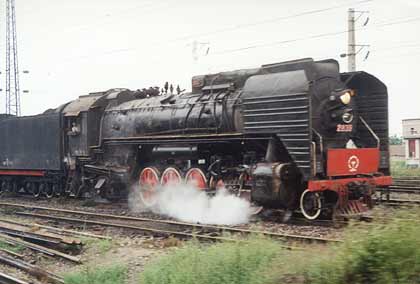 vanuit onze trein naar Peking